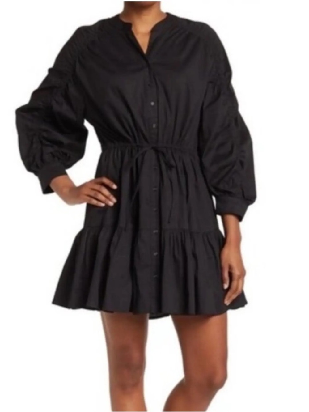 ASTR the Label Cotton Long Sleeve Cotton Dress